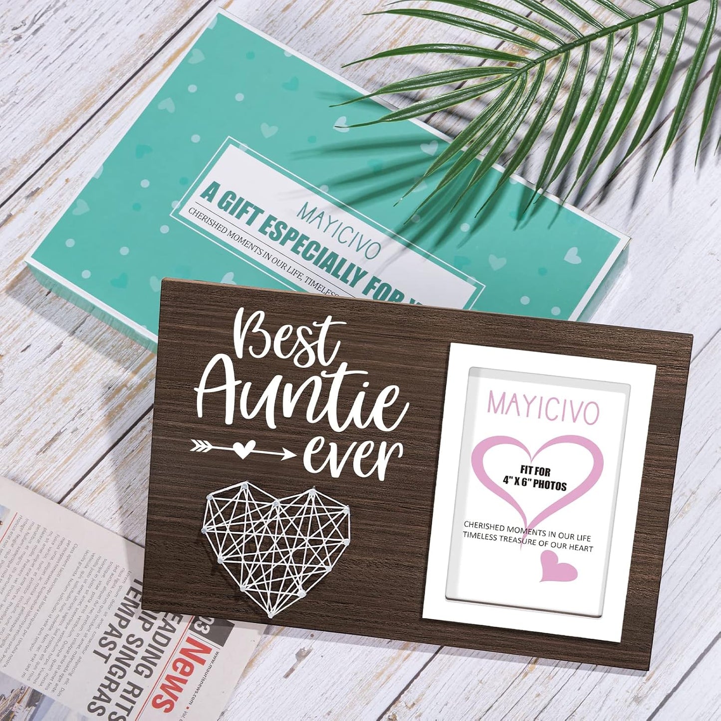 Aunt Gifts from Niece Nephew, Christmas Gifts for Aunt Picture Frame, Best Auntie Ever Gift Aunts Birthday Auntie Mother'S Day Gift for Aunts Women Best Aunts Photo Frame - 4X6 Photo