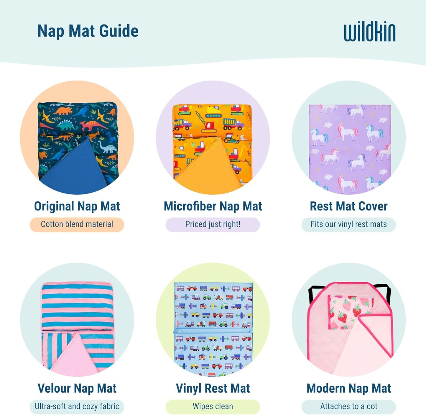 Kids Original Nap Mat – Cozy Kids Sleep Mat with Pillow, Ideal for School & Travel - Sharks