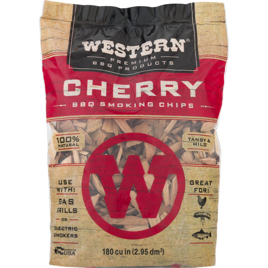 Premium BBQ Products Cherry BBQ Smoking Chips, 180 Cu In