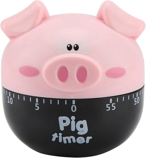 Cute Cartoon Pig Shaped Mechanical Timer, Kitchen Cooking Timer Countdown Alarm Clock for Baking Cooking, Kitchen Timing Device Home Decor