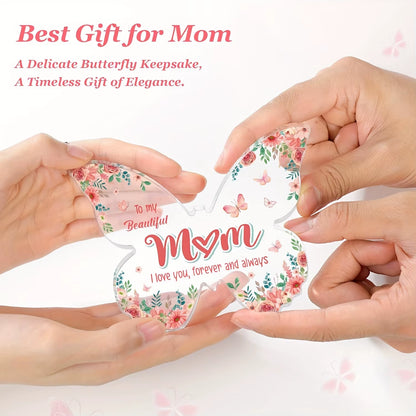 Gifts for Mom, Unique Mom Birthday Gifts - Butterfly Acrylic Plaque Decor - Mothers Day Christmas Valentines Day Gift for Mom