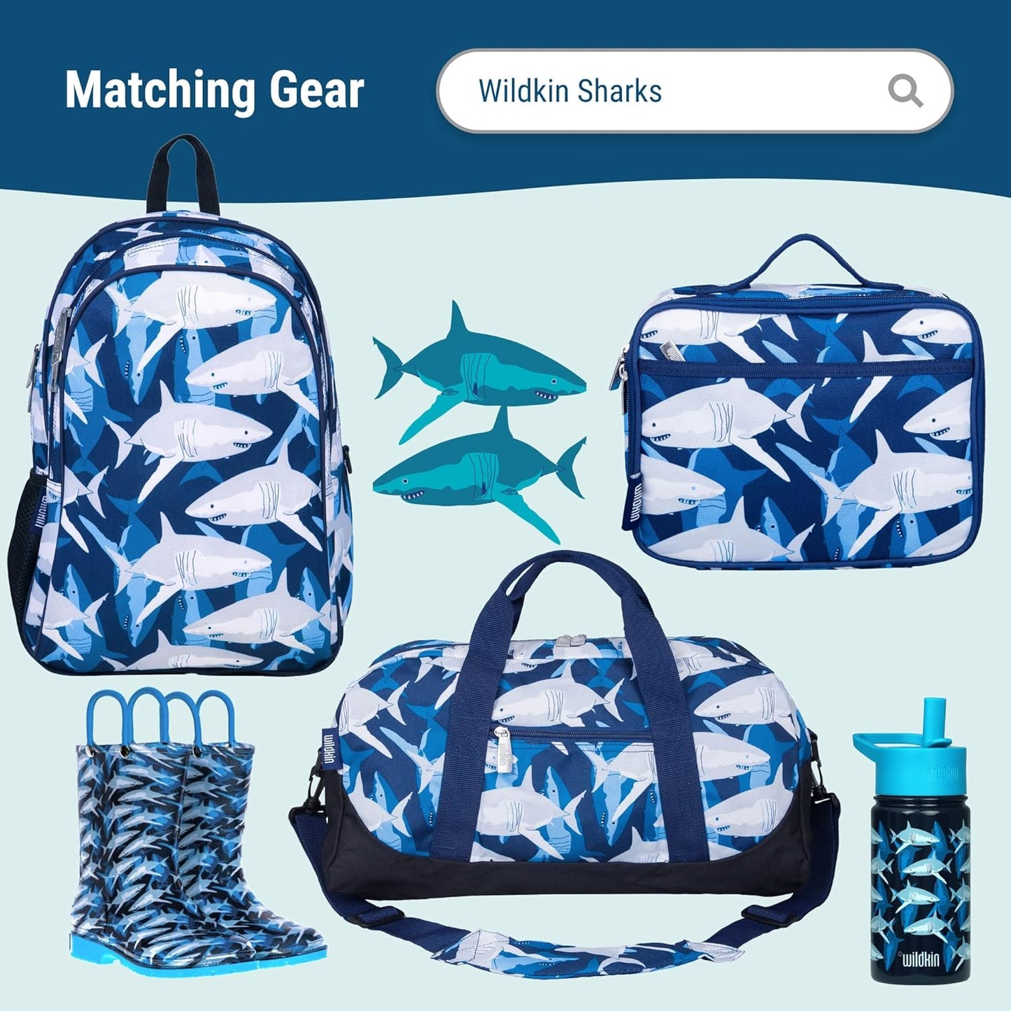 Kids Original Nap Mat – Cozy Kids Sleep Mat with Pillow, Ideal for School & Travel - Sharks