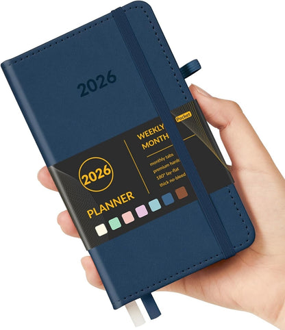 Pocket Planner 2026 Weekly Monthly Planners with Month Tabs for Purse 3.5" X 6"