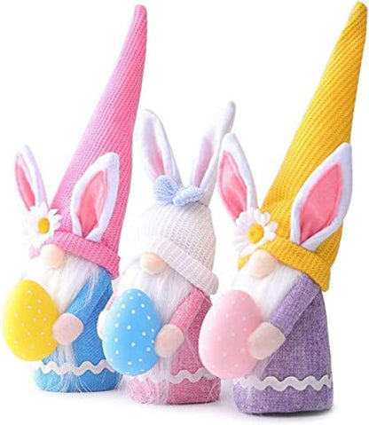 1Pcs Easter Gnome Plush Decorations , Easter Gnome Bunny with Easter Egg,Bunny Gnomes Plush Decor, Handmade Easter Gifts, Indoor Spring Decor