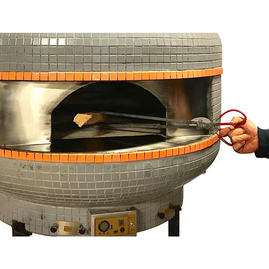 26 In. Forged Steel Specialty Grill Tongs for Outdoor Cooking in Wood-Fired Pizza Ovens Cooking Accessory