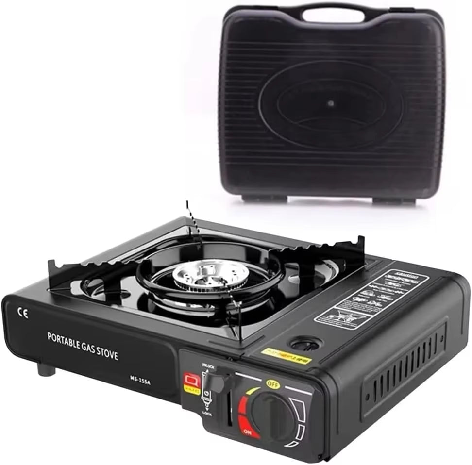 Portable Outdoor Cartridge Stoves, Hot Pot and Barbecue Cookers, Quick Heating, and Versatile Cooking for Family Gatherings.
