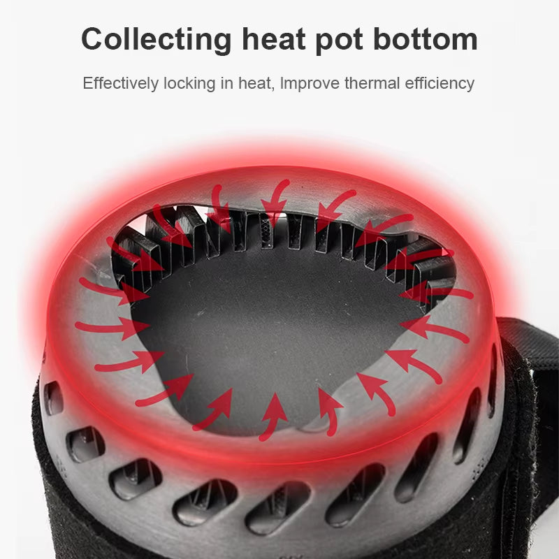 61 Camping Integrated Heat Collecting Pot Burner Ultralight Portable Hiking Furnace Outdoor Cooking Backpacking Stove System