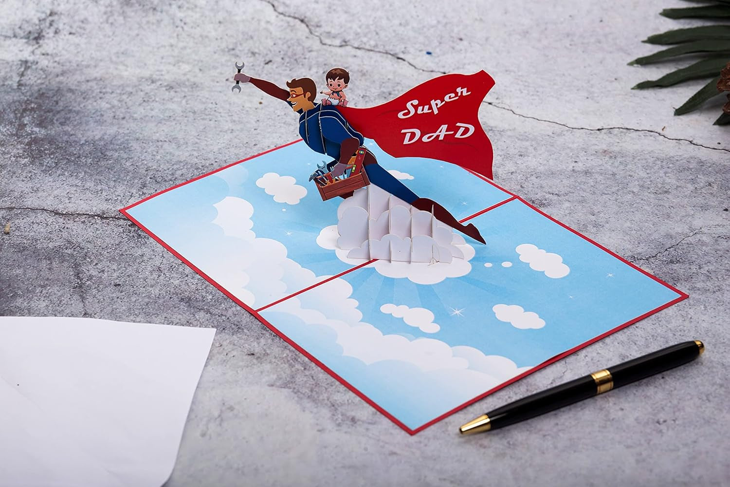 Father Day (Super Dad), Pop up Cards Fathers Day, Fathers Day Card for Father, 3D Popup Greeting Cards, for Fathers Day, Birthday, Thank You, All Occasion