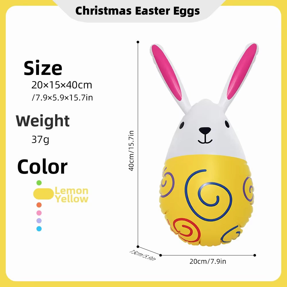 Pvc Easter Rabbit Easter Egg Decoration Courtyard Decoration Easter Toys Inflatable Easter Eggs
