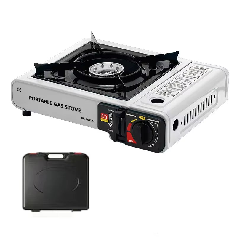 Portable Outdoor Cartridge Stoves, Hot Pot and Barbecue Cookers, Quick Heating, and Versatile Cooking for Family Gatherings.