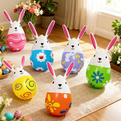 Pvc Easter Rabbit Easter Egg Decoration Courtyard Decoration Easter Toys Inflatable Easter Eggs