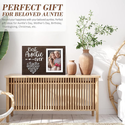 Aunt Gifts from Niece Nephew, Christmas Gifts for Aunt Picture Frame, Best Auntie Ever Gift Aunts Birthday Auntie Mother'S Day Gift for Aunts Women Best Aunts Photo Frame - 4X6 Photo