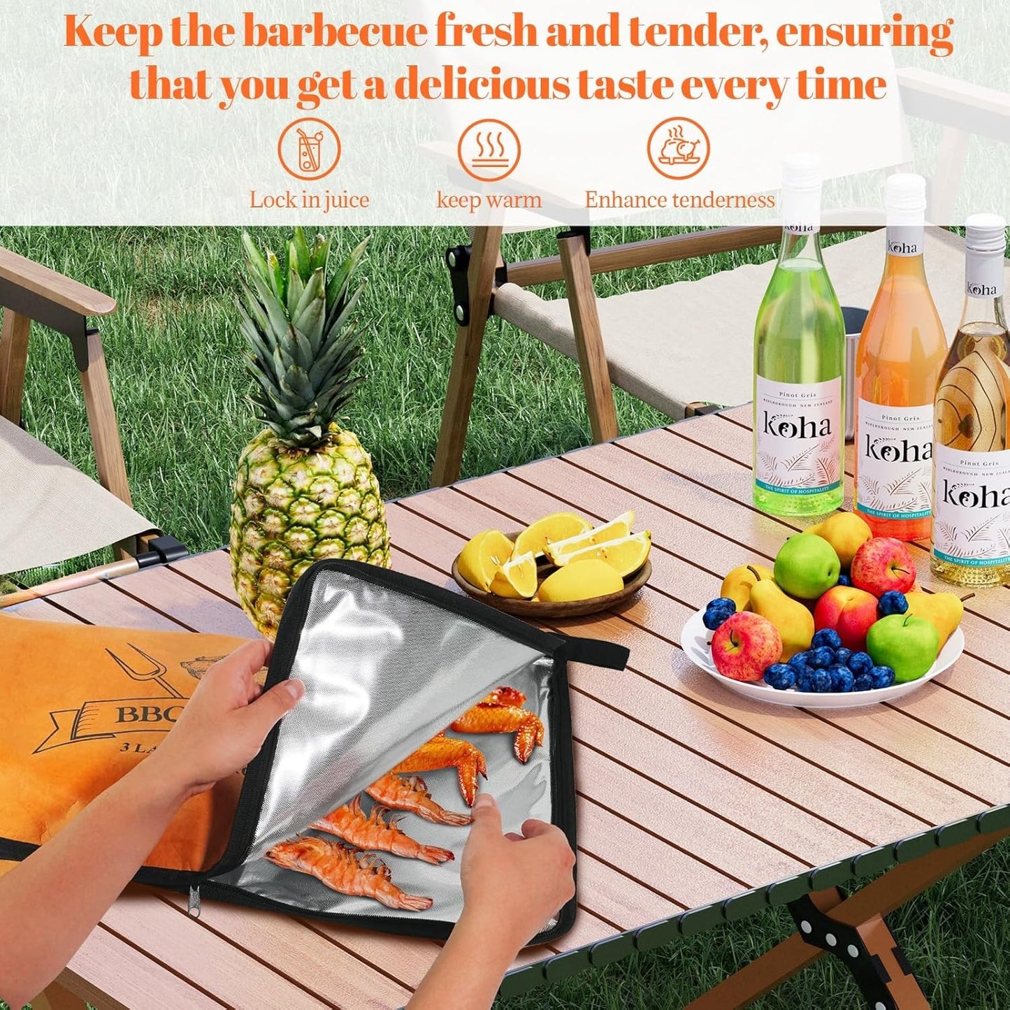BBQ Blanket for Resting Meat,Brisket Blanket,Meat Bag,Insulated,