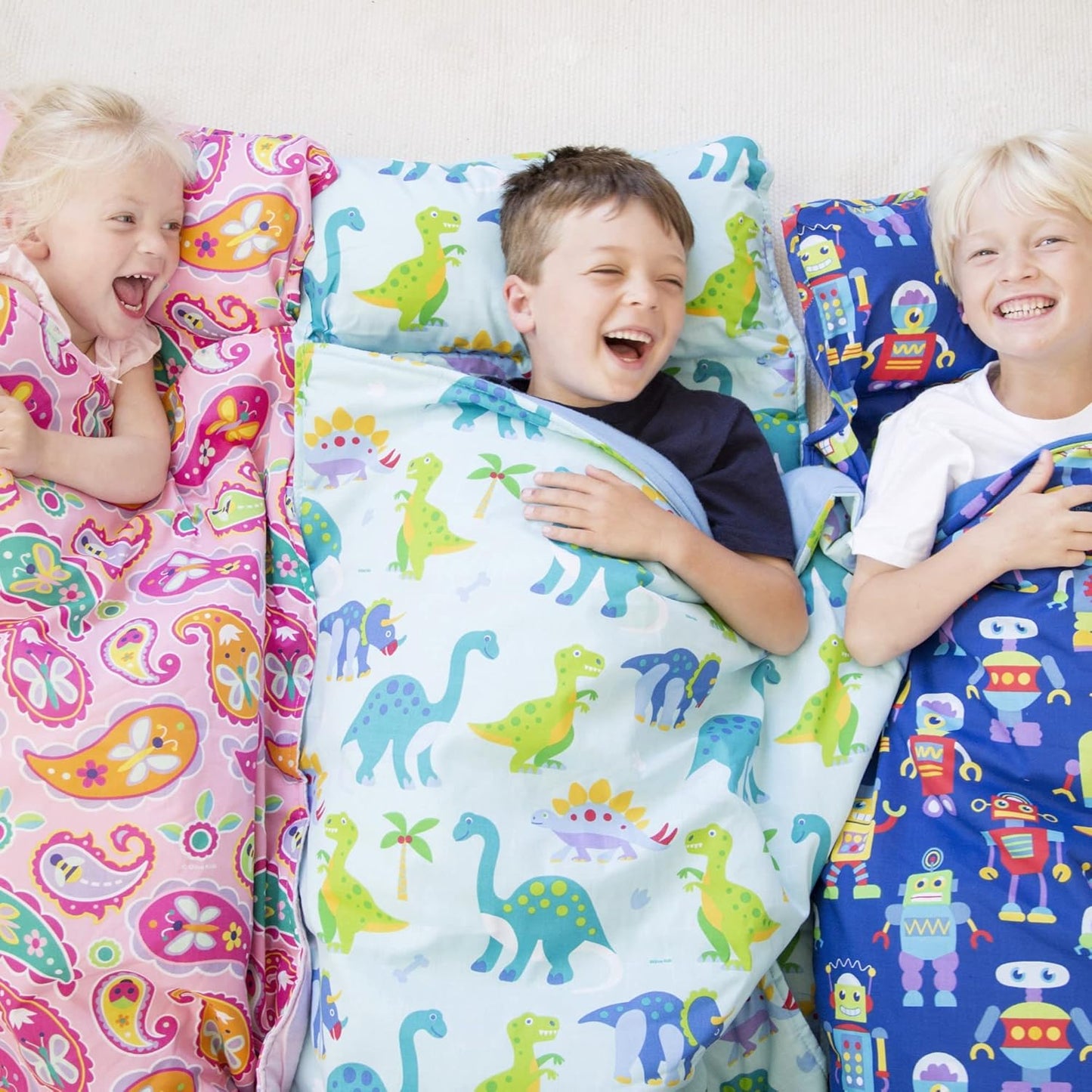 Kids Original Nap Mat – Cozy Kids Sleep Mat with Pillow, Ideal for School & Travel - Sharks