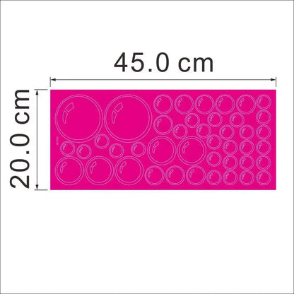 Removable Bubbles Wall Stickers for Bathroom Waterproof Glass Window Kids Room