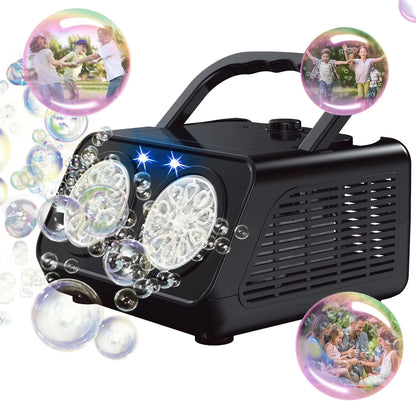 Automatic Bubble Machine Upgrade Bubble Blower with 2 Fans 20000+ Bubbles per Minute Bubbles for Kids Portable Bubble Maker Ope