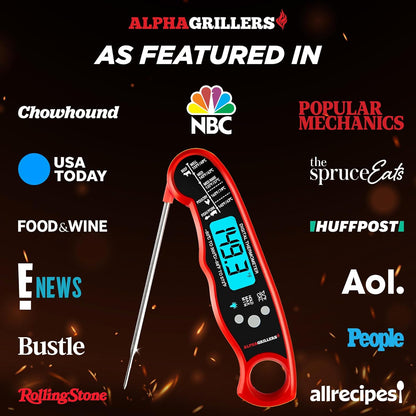 Meat Thermometer Digital - Instant Read Food Thermometer for Cooking and Grillin