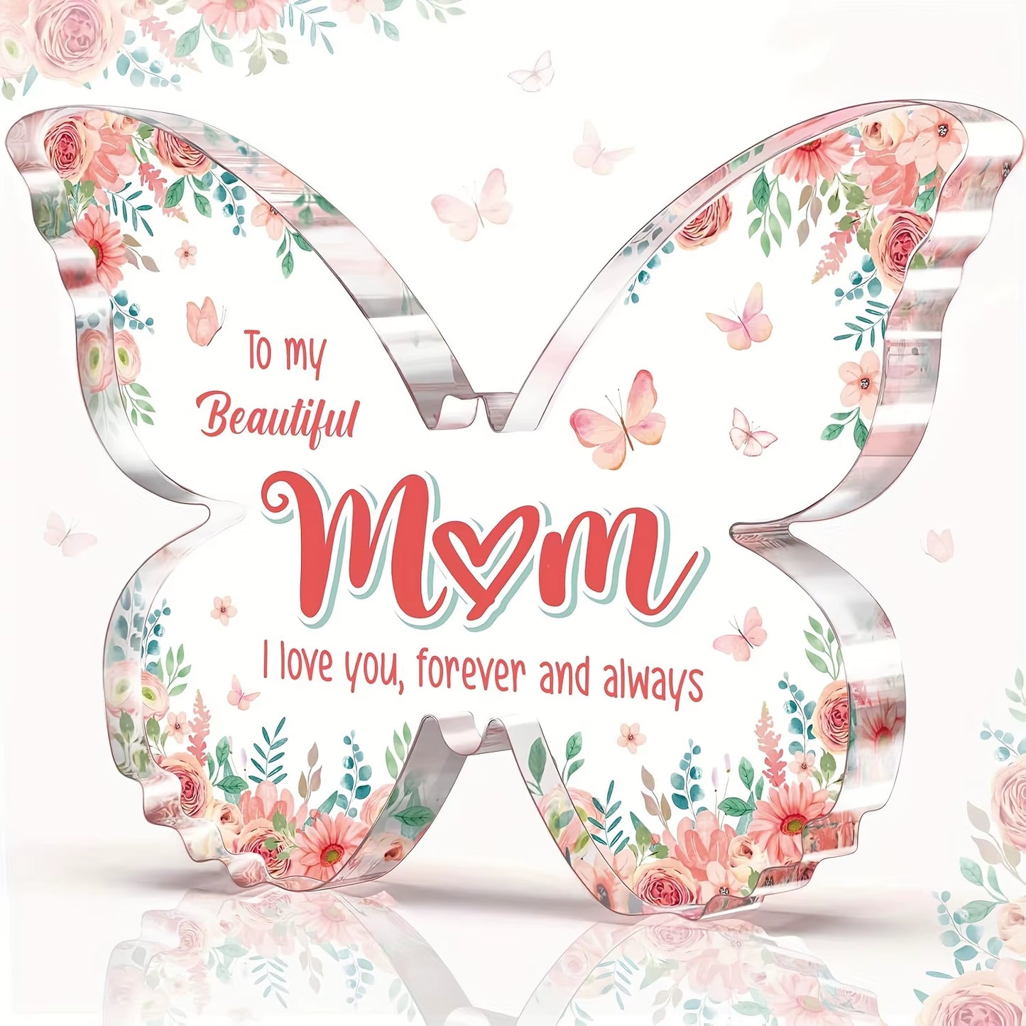 Gifts for Mom, Unique Mom Birthday Gifts - Butterfly Acrylic Plaque Decor - Mothers Day Christmas Valentines Day Gift for Mom