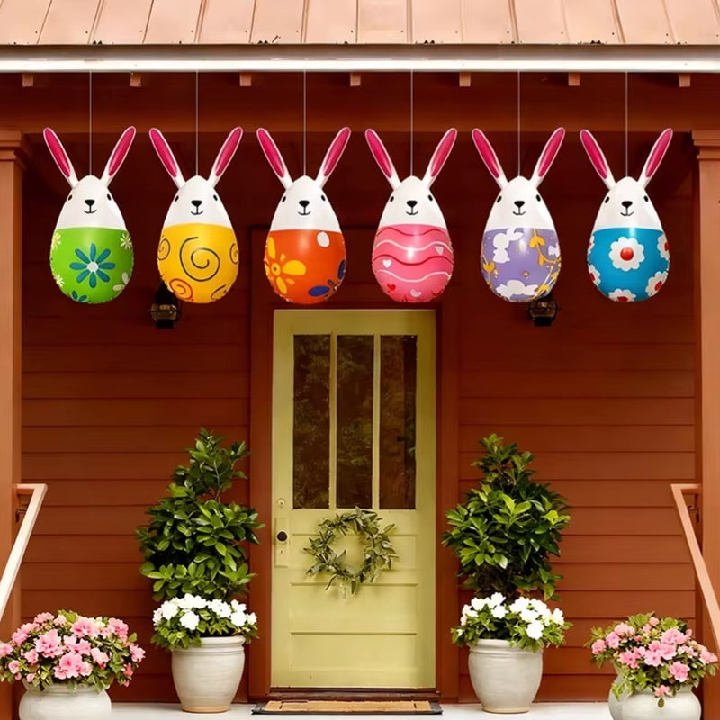 Pvc Easter Rabbit Easter Egg Decoration Courtyard Decoration Easter Toys Inflatable Easter Eggs