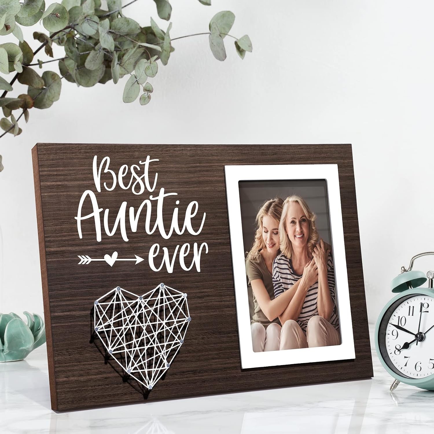 Aunt Gifts from Niece Nephew, Christmas Gifts for Aunt Picture Frame, Best Auntie Ever Gift Aunts Birthday Auntie Mother'S Day Gift for Aunts Women Best Aunts Photo Frame - 4X6 Photo