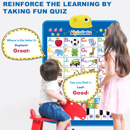 Electronic Alphabet Wall Chart, ABC Chart Learning Toys for 3 to 4 Year, Alphabet Charts for Kids, Educational Boy Toys 2 3 Years Old