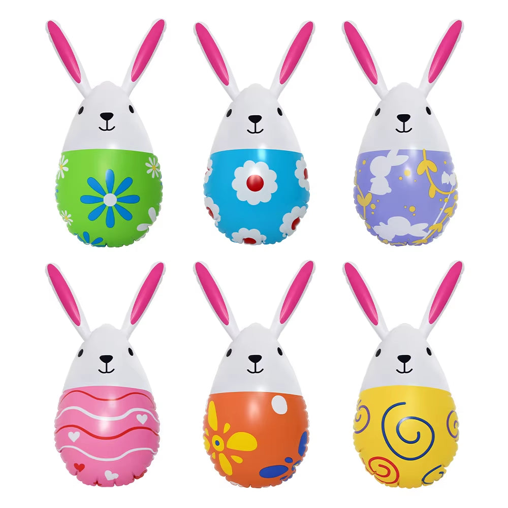 Pvc Easter Rabbit Easter Egg Decoration Courtyard Decoration Easter Toys Inflatable Easter Eggs