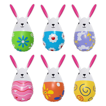 Pvc Easter Rabbit Easter Egg Decoration Courtyard Decoration Easter Toys Inflatable Easter Eggs