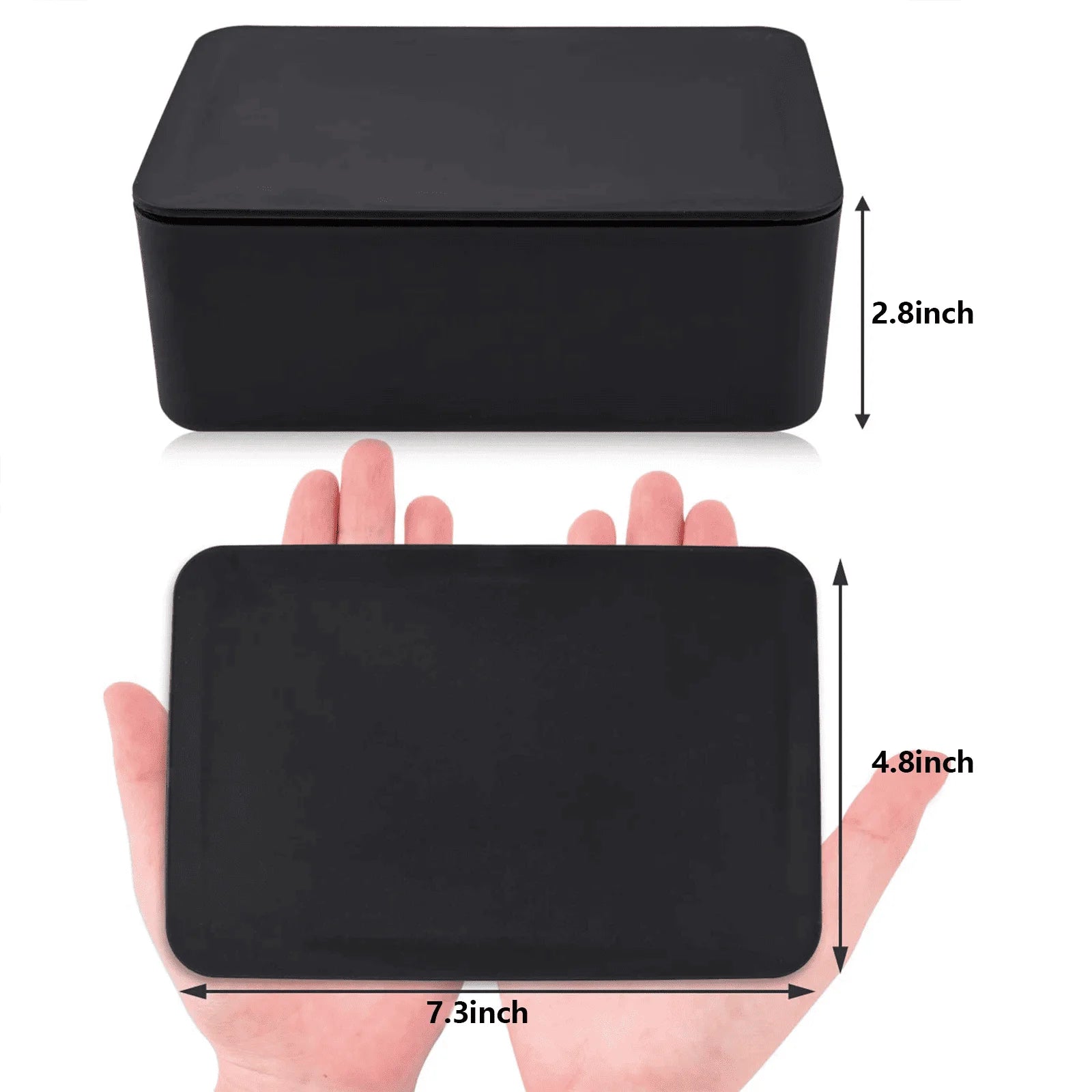 Wipes Dispenser, Portable Baby Wipes Holders Tissue Storage Box with Lid, Reusable Wipes Container Dustproof Tissues Wipes Case to Keep Wipe Fresh (Black)