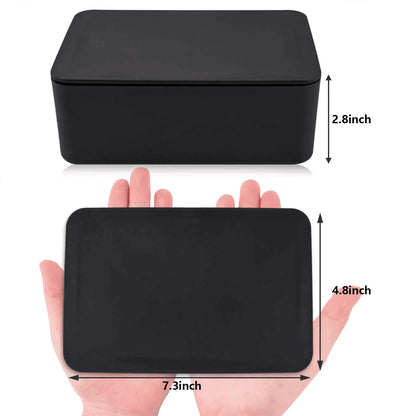 Wipes Dispenser, Portable Baby Wipes Holders Tissue Storage Box with Lid, Reusable Wipes Container Dustproof Tissues Wipes Case to Keep Wipe Fresh (Black)