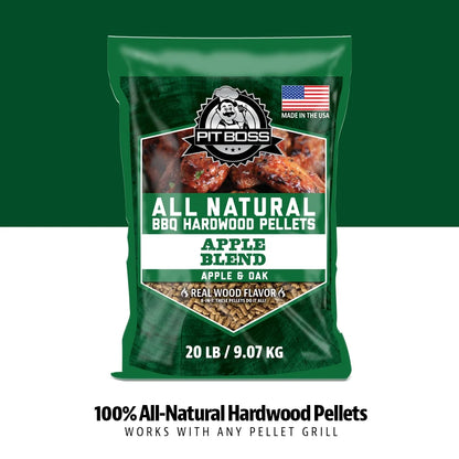 100% All-Natural Hardwood Apple Blend BBQ Grilling Pellets, 20 Pound Bag