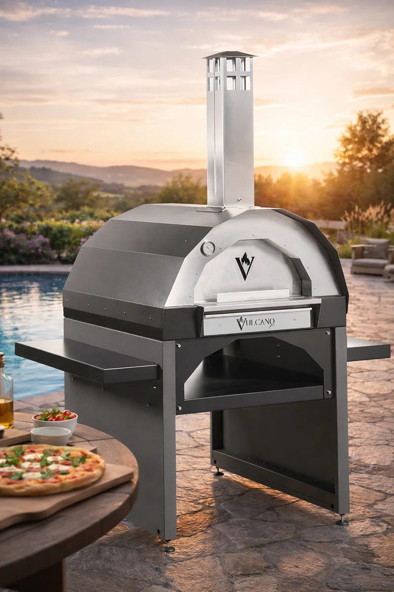 Vulcano Steel Countertop Wood Burning Pizza Oven