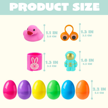 144 Packs Prefilled Easter Egg,Easter Egg with Toys Inside,Easter Basket Stuffers for Kids Easter Basket Classroom Exchange Toddler Boys Girls