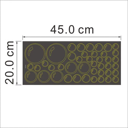 Removable Bubbles Wall Stickers for Bathroom Waterproof Glass Window Kids Room