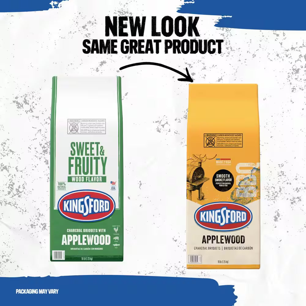 16 Lbs. Original BBQ Smoker Charcoal Grilling Briquettes with Applewood