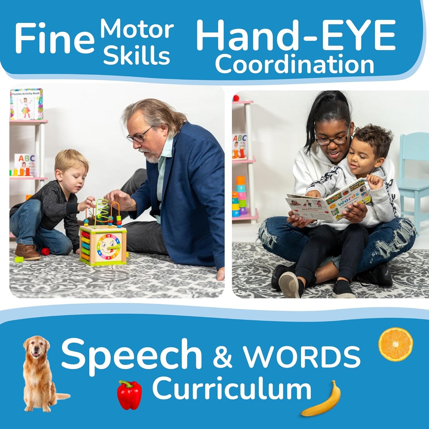 Wooden Kids Baby Activity Cube - Girls Gift Set | 1St Birthday Gifts Toys for 1 One, 2 Year Old Girl | Developmental Toddler Educational Learning Girl Toys 12-18 Months | Bead Maze