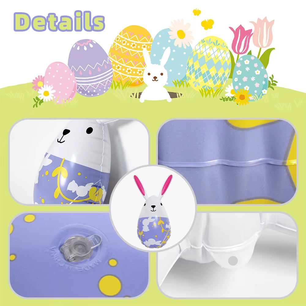 Pvc Easter Rabbit Easter Egg Decoration Courtyard Decoration Easter Toys Inflatable Easter Eggs