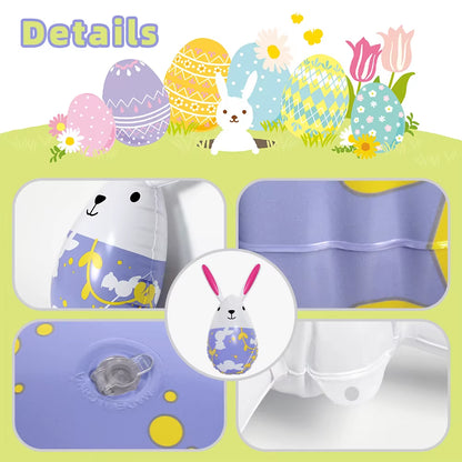 Pvc Easter Rabbit Easter Egg Decoration Courtyard Decoration Easter Toys Inflatable Easter Eggs