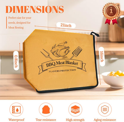 BBQ Blanket for Resting Meat,Brisket Blanket,Meat Bag,Insulated,