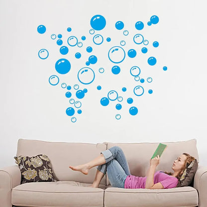 Removable Bubbles Wall Stickers for Bathroom Waterproof Glass Window Kids Room