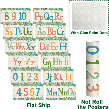 12 Pieces Alphabet Bulletin Board Strips Set Alphabet Line ABC Alphabet Banner &