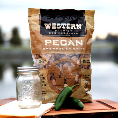 Premium BBQ Products Pecan BBQ Smoking Chips, 180 Cu In