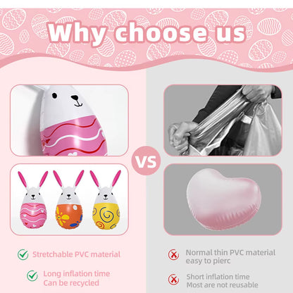 Pvc Easter Rabbit Easter Egg Decoration Courtyard Decoration Easter Toys Inflatable Easter Eggs