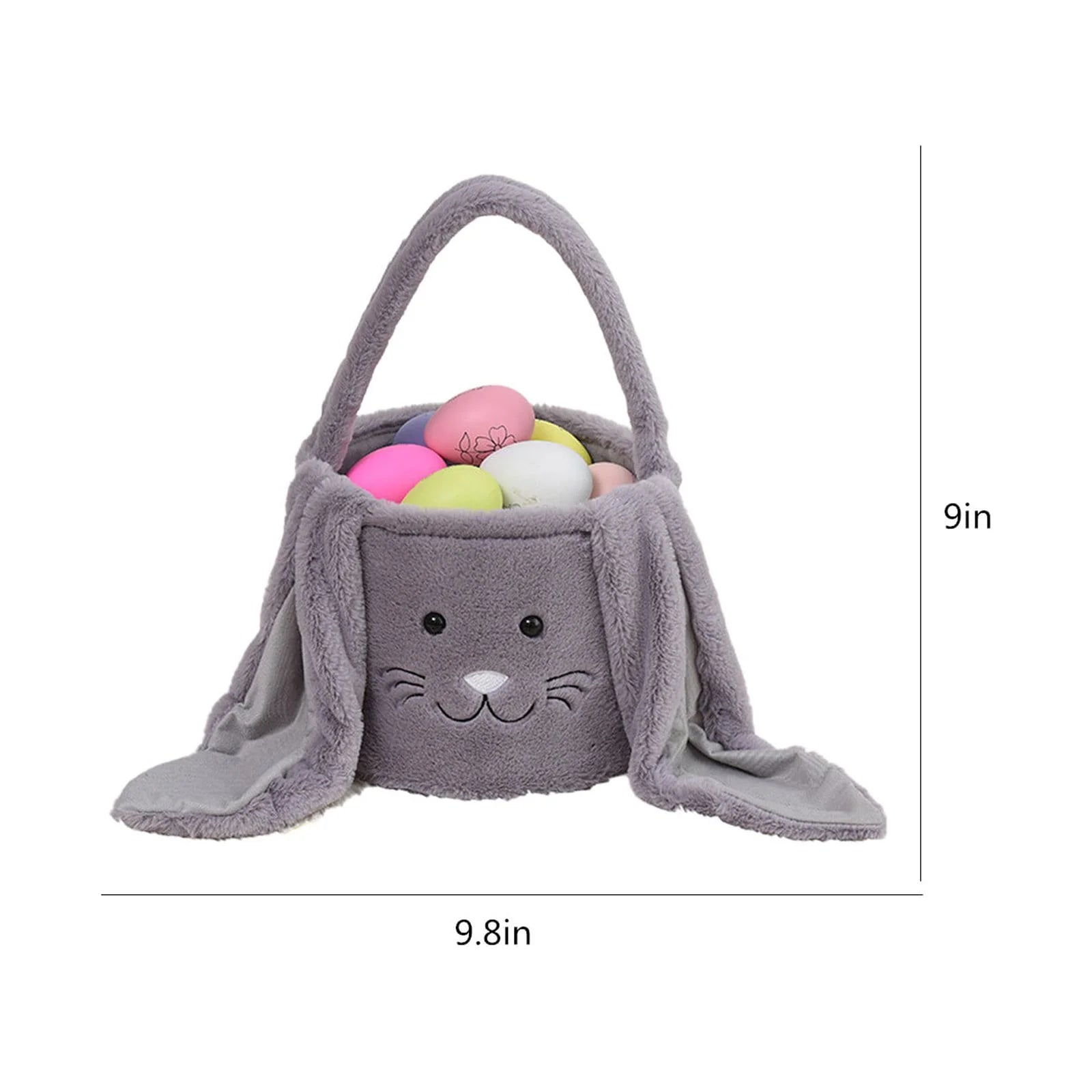 Easter Basket Plush Easter Bunny Long Ears Bags Easter Basket Rabbit Buckets Easter Tote Bags Children Gift Storage Handbag Easter Basket Stuffers
