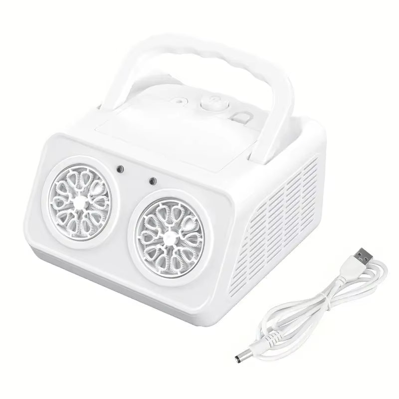 Automatic Bubble Machine Upgrade Bubble Blower with 2 Fans 20000+ Bubbles per Minute Bubbles for Kids Portable Bubble Maker Ope