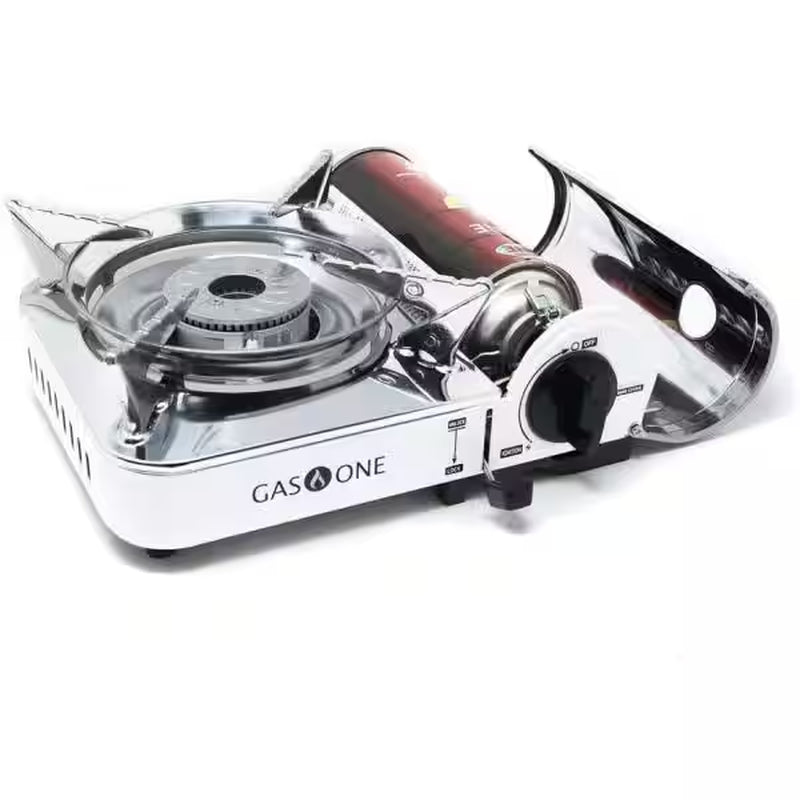 Mini Camp Stove and Butane Fuel (4-Piece Bundle)