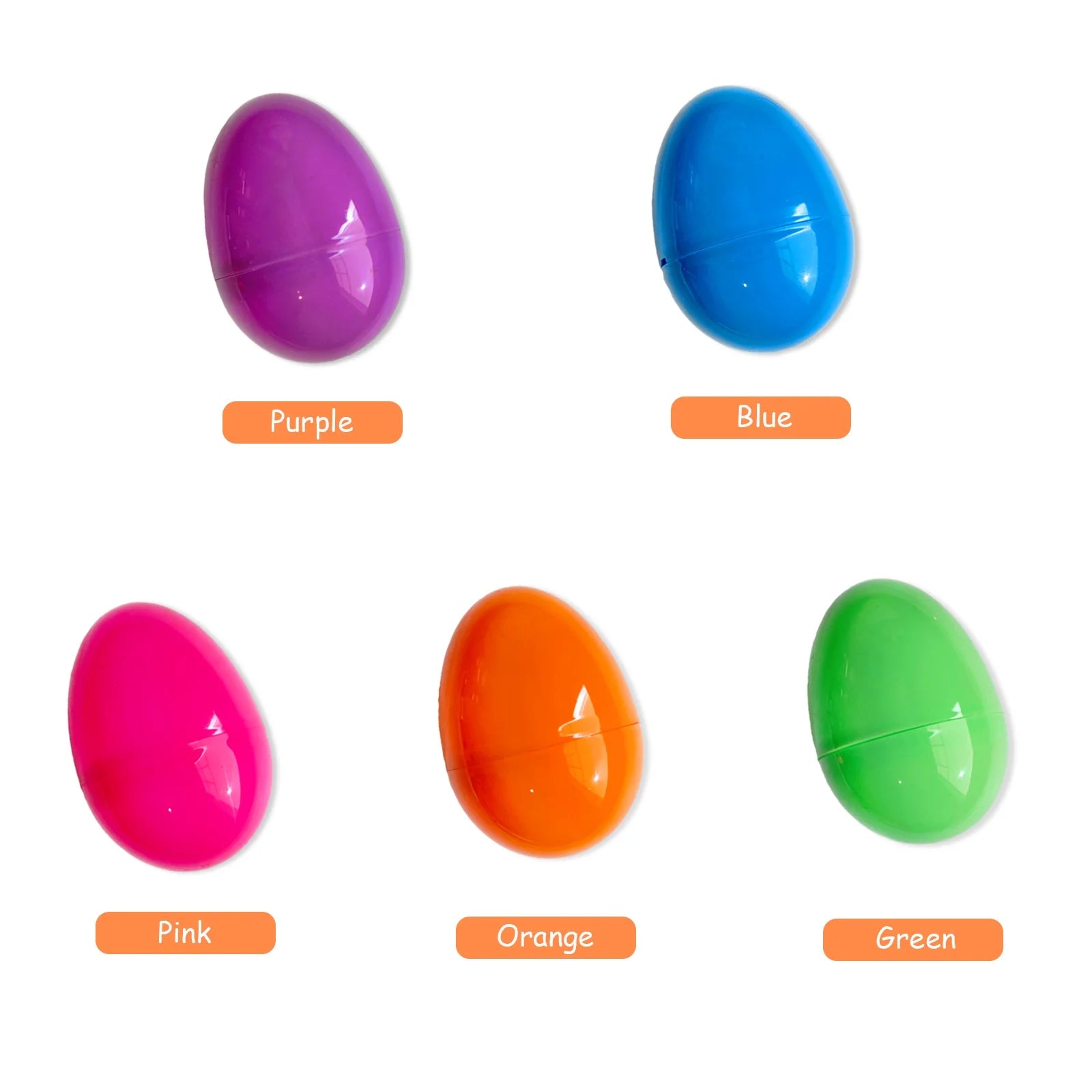 100PCS Plastic Easter Eggs, Empty 2.3" Eggs Bulk Fillable for Easter Hunt Party Favor Basket Stuffers Filler Classroom Prize Supplies Decor