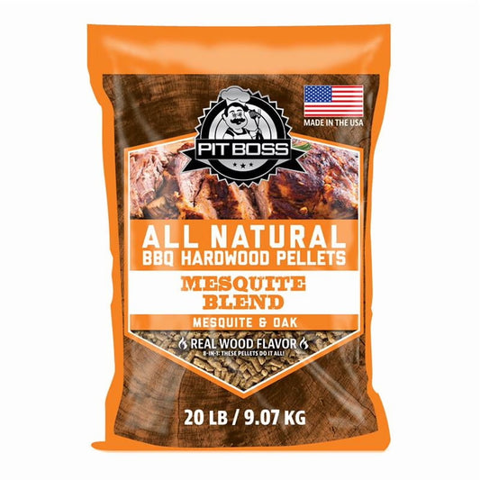 100% All-Natural Hardwood Mesquite BBQ Grilling Pellets, 20 Pound Bag