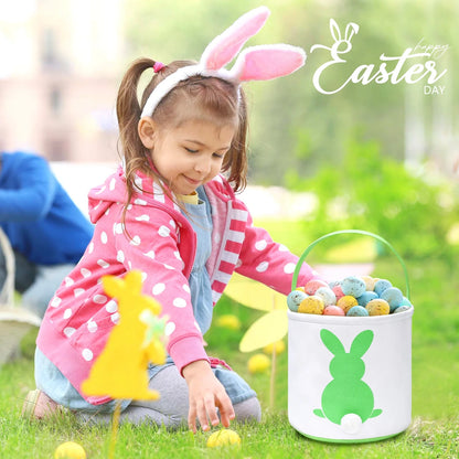 Easter Basket, Easter Bunny Baskets for Kids with Cute Rabbit Pattern, Easter Gift Baskets