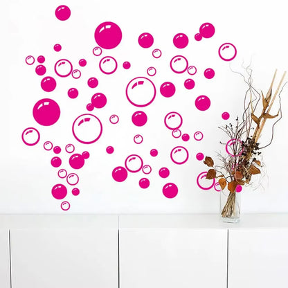 Removable Bubbles Wall Stickers for Bathroom Waterproof Glass Window Kids Room