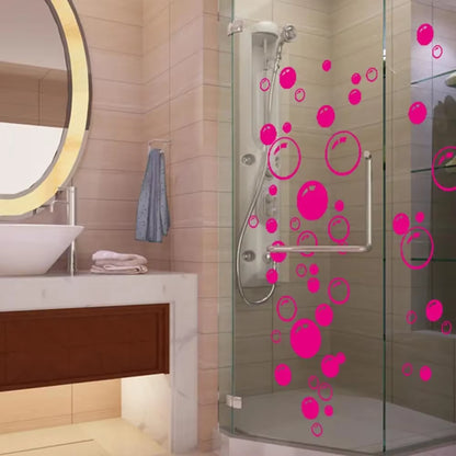 Removable Bubbles Wall Stickers for Bathroom Waterproof Glass Window Kids Room